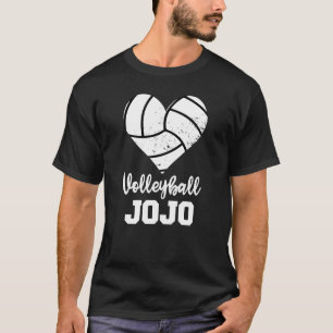 Volleyball Jojo Volleyball Heart Grandma Jojo T-Shirt