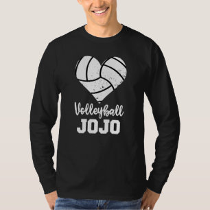 Volleyball Jojo Volleyball Heart Grandma Jojo T-Shirt