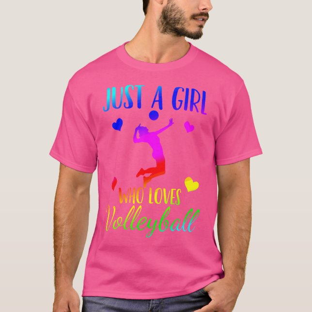 Volleyball Just A Girl Who Loves Volleyball T-Shirt (Front)