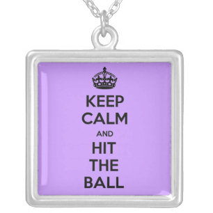 Volleyball Keep Calm and hit necklace