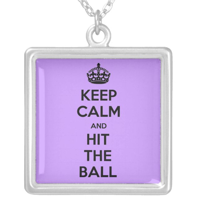 Volleyball Keep Calm and hit necklace (Front)