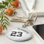 volleyball keychain bag tag w name jersey number