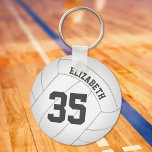 Volleyball Keychain Bag Tag W Name Jersey Number at Zazzle