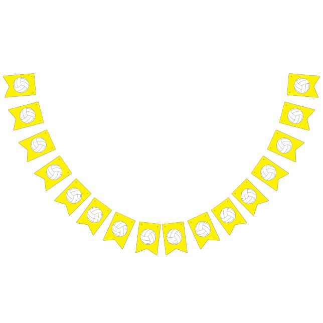 Volleyball Kids Birthday Party Sports Bunting Flags (All)