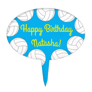 Volleyball Kids Birthday Party Sports Cake Topper