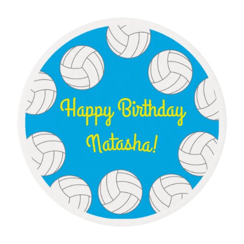 Volleyball Kids Birthday Party Sports Edible Frosting Rounds