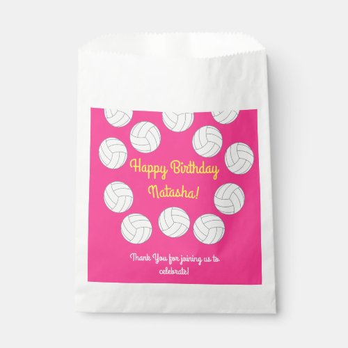 Volleyball Kids Birthday Party Sports Favor Bag