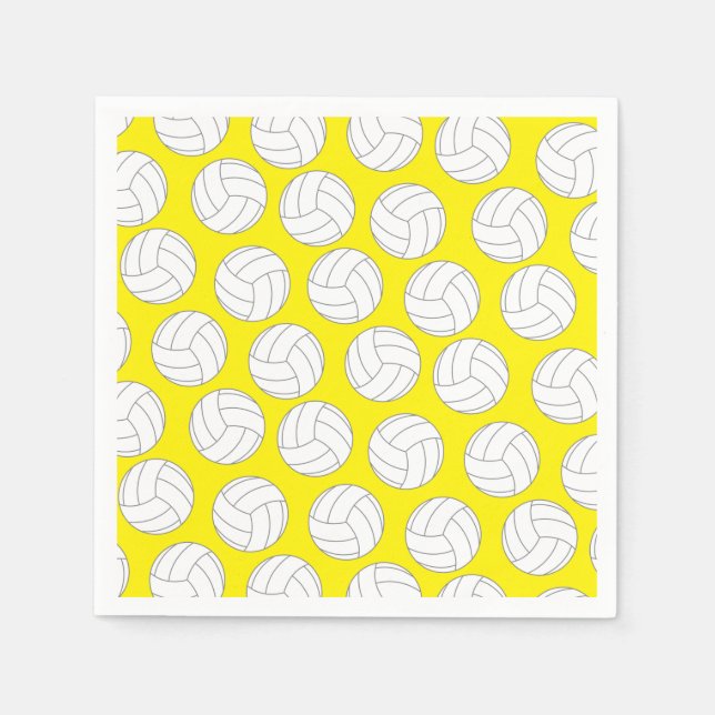 Volleyball Kids Birthday Party Sports Napkins (Front)