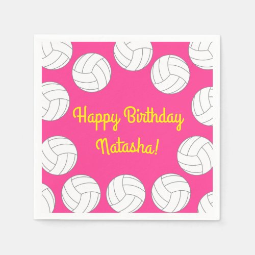 Volleyball Kids Birthday Party Sports Napkins