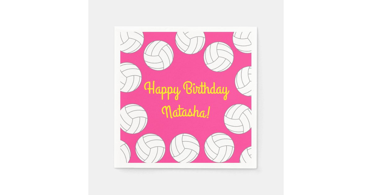 Volleyball Kids Birthday Party Sports Napkins Zazzle
