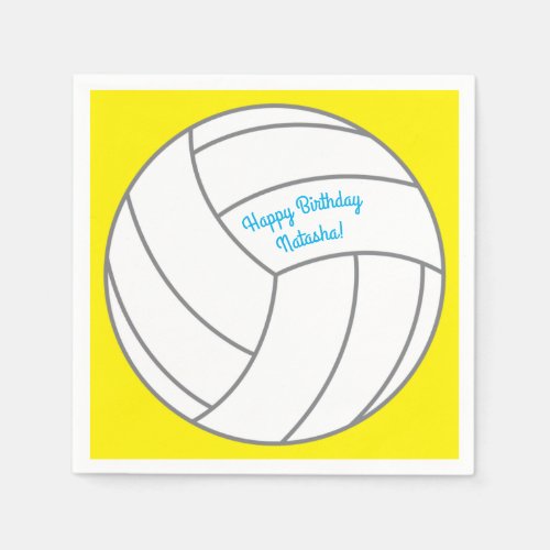 Volleyball Kids Birthday Party Sports Napkins