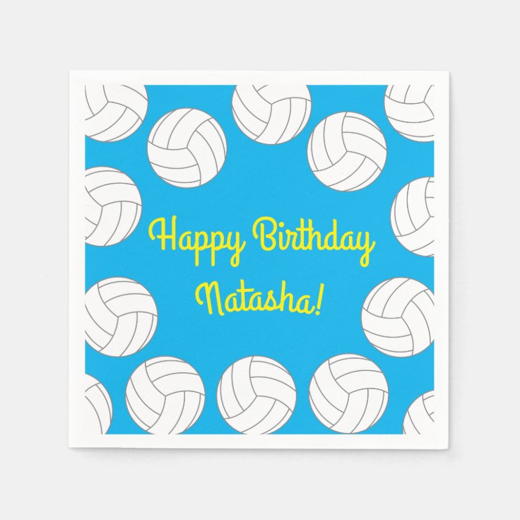 Volleyball Kids Birthday Party Sports Napkins Zazzle