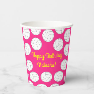 Volleyball Kids Birthday Party Sports Paper Cups