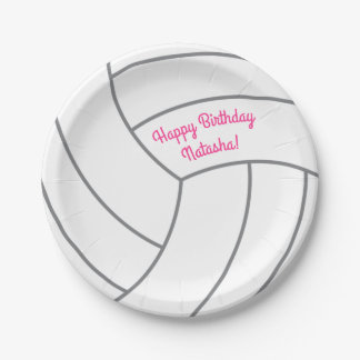 Volleyball Kids Birthday Party Sports Paper Plates