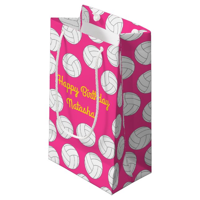 Volleyball Kids Birthday Party Sports Small Gift Bag (Front Angled)