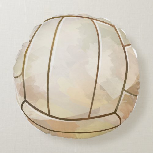 Volleyball Kids Sport Fun Room Decor Round Pillow