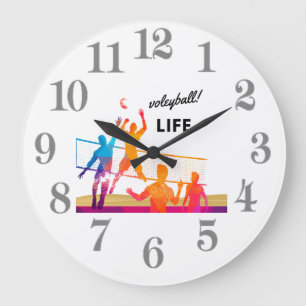 Volleyball Laife Large Clock