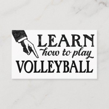 Volleyball Lessons Business Cards - Cool Vintage by NeatBusinessCards at Zazzle