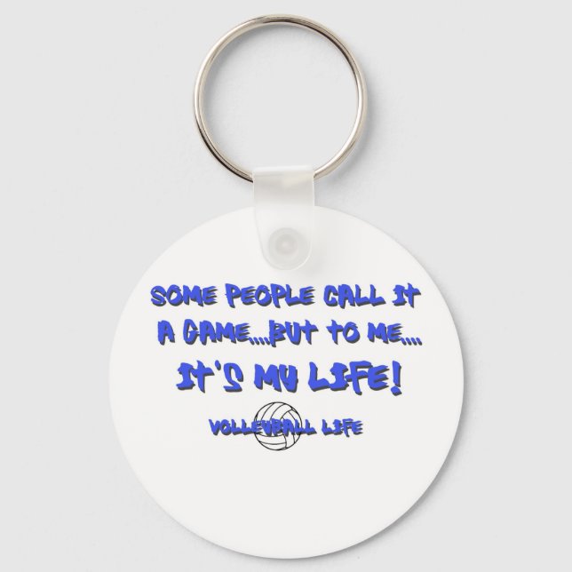 Volleyball Life Keychain (Front)