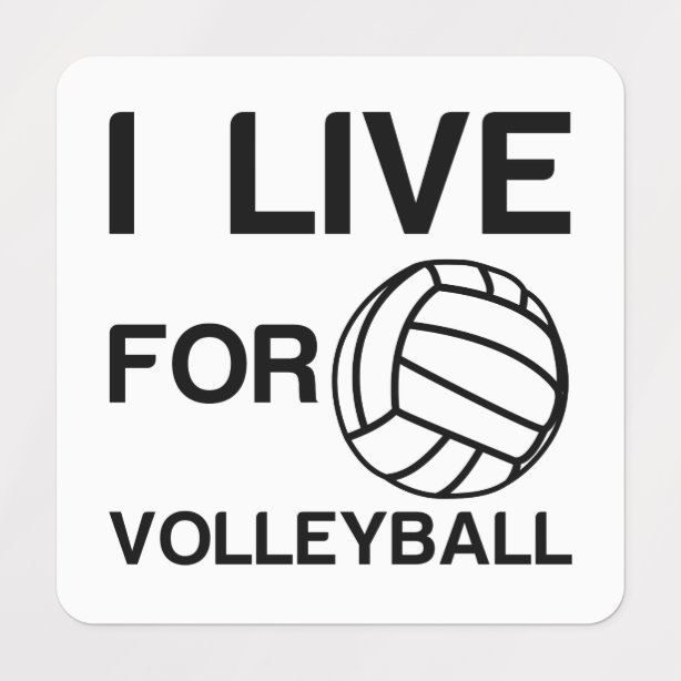 Volleyball Labels Zazzle