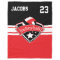Volleyball Logo in Red, White & Black