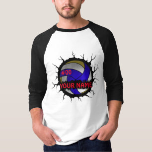 Volleyball Logo, Volleyball Custom Name T-Shirt