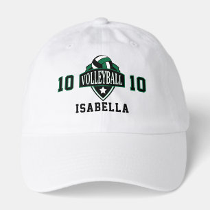Volleyball Logo with DIY Number - Green Hat