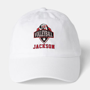 Volleyball Logo with DIY Number - Red Hat