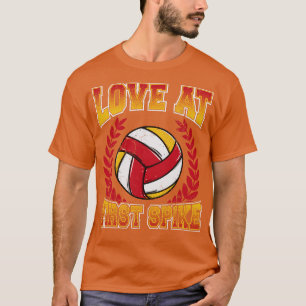 Volleyball Love At First Spike Player Coach Team T T-Shirt