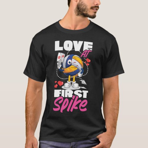 Volleyball Love At First Spike T_Shirt