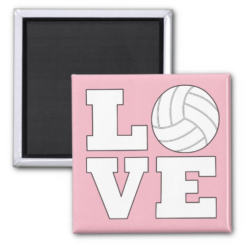 Volleyball Love Custom Color Volleyball Magnet
