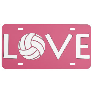 Volleyball Love License Plate
