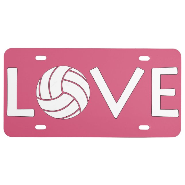 Volleyball Love License Plate (Front)