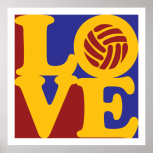Volleyball Love Poster