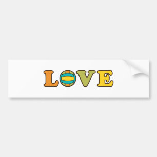 Volleyball Love Sport Bumper Sticker