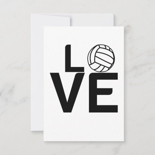 VOLLEYBALL LOVE THANK YOU CARD