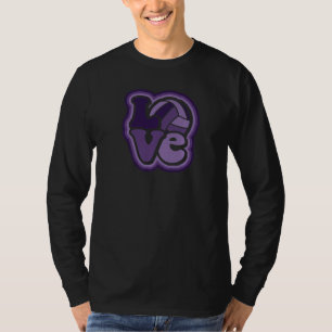 Volleyball Love Violet & Purple for Teens & Women  T-Shirt