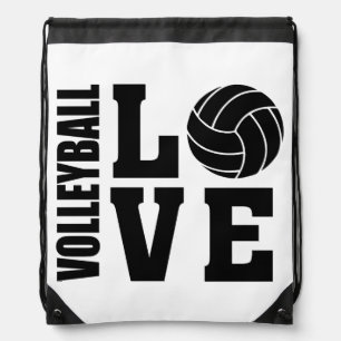 Volleyball Love, Volleyball Drawstring Bag