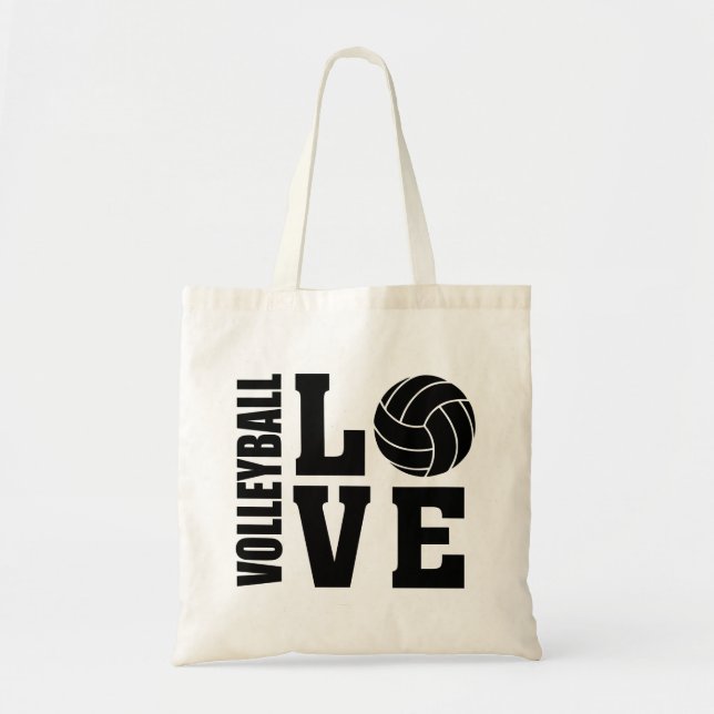 Volleyball Love, Volleyball Tote Bag (Front)