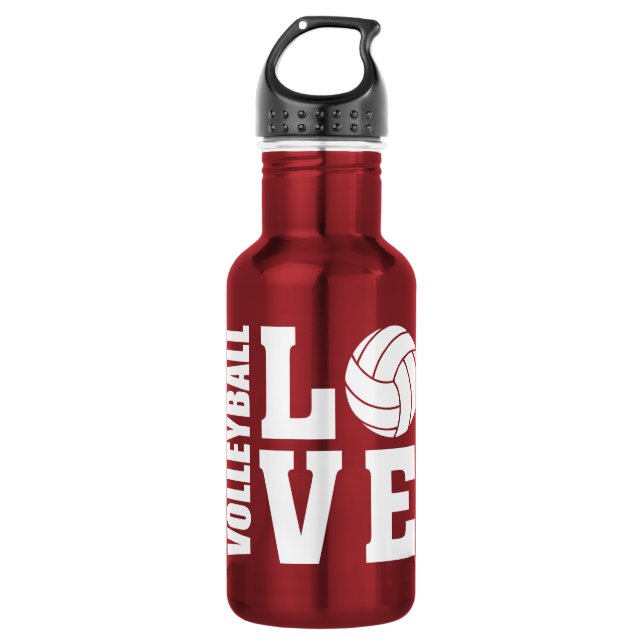 Volleyball Love Water Bottle (Front)