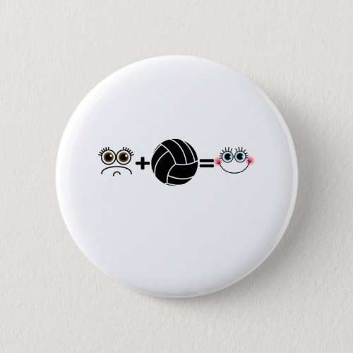 Volleyball Lover Happy Team Player Coach Button