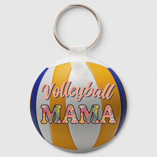 Volleyball Mama Keychain (Front)