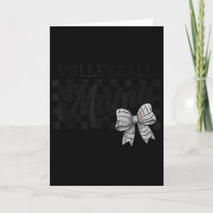 Volleyball Mama Mom Game Day Retro Volleyball Coqu Card