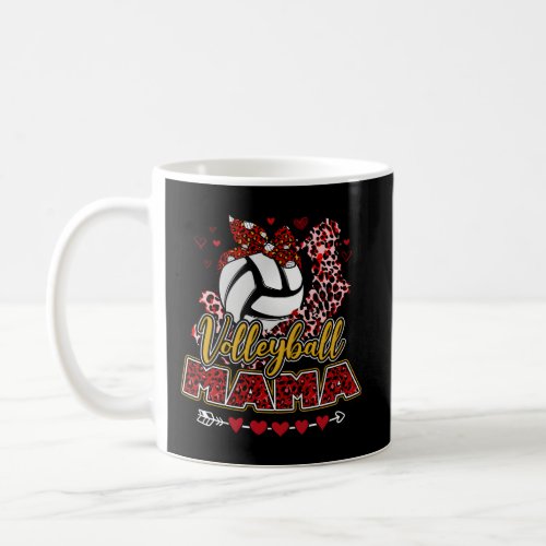Volleyball Mama Sport Leopard Mother Grandma Famil Coffee Mug