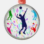 VOLLEYBALL METAL ORNAMENT