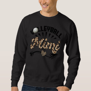 Volleyball Mimi Leopard  Ball Mom Mother's Day Sweatshirt