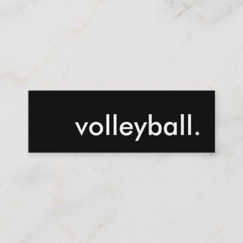 volleyball. business cards