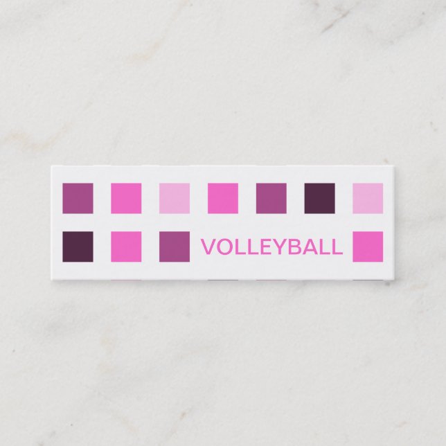 VOLLEYBALL (mod squares) Mini Business Card (Front)
