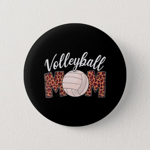 Volleyball Mom 2023 Leopard Sport Ball Mom 2023 Button