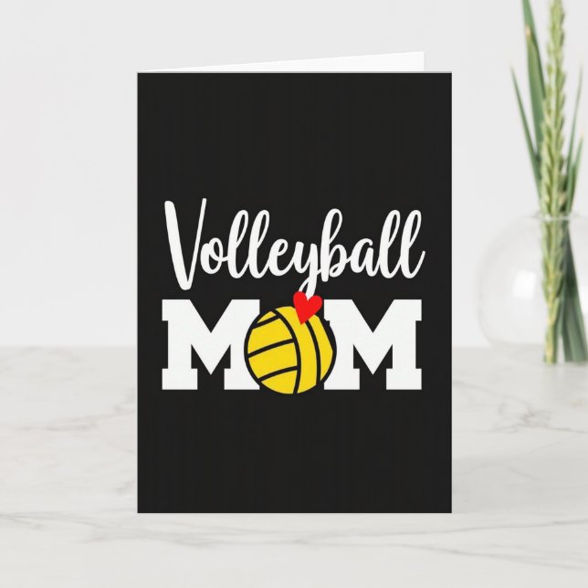 Volleyball Mom Awesome Card (Front)